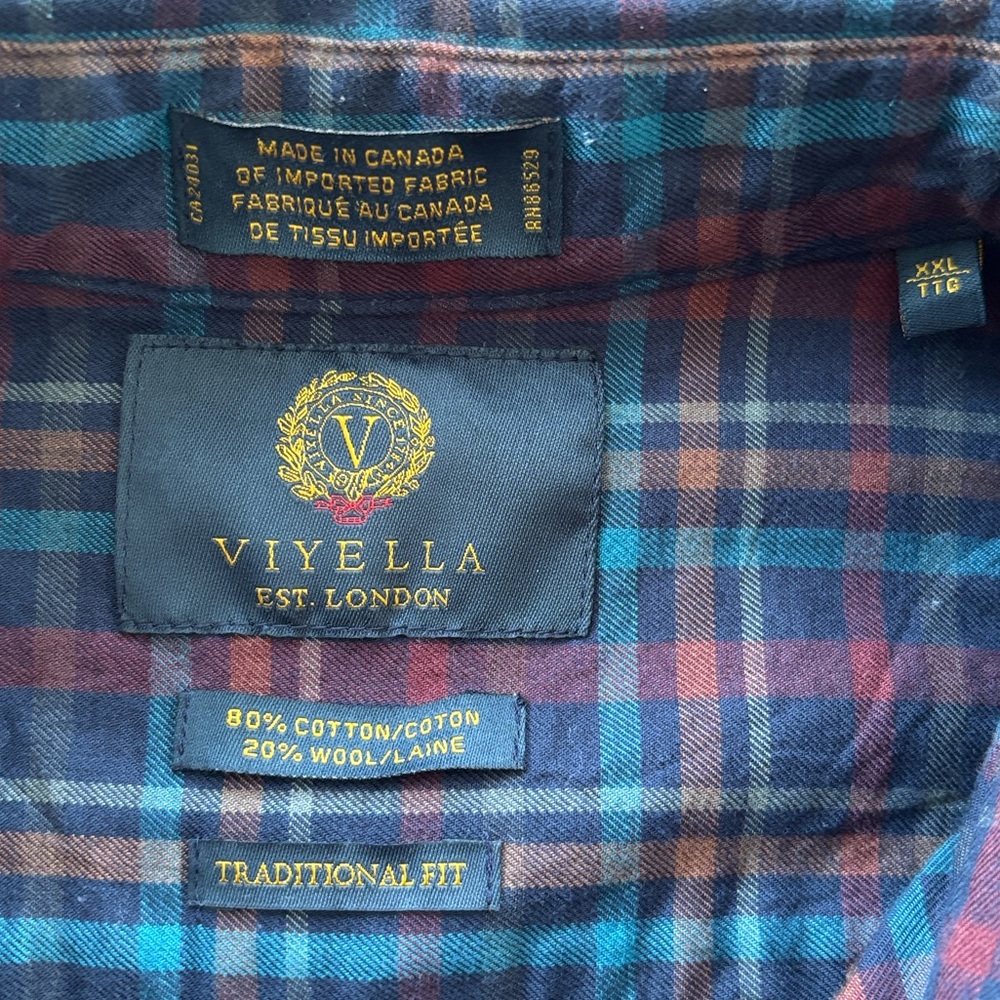 O’Connel’s x Viyella Sport Shirt in Blue Plaid - Picture 6 of 6